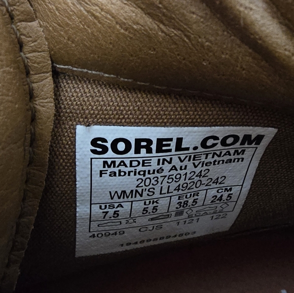 Sorel Lennox STKD Hiker Leather Bootie Waterproof RARE Size 7.5 - Picture 13 of 15